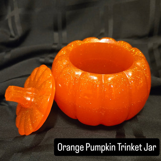 Orange Pumpkin Trinket Jar